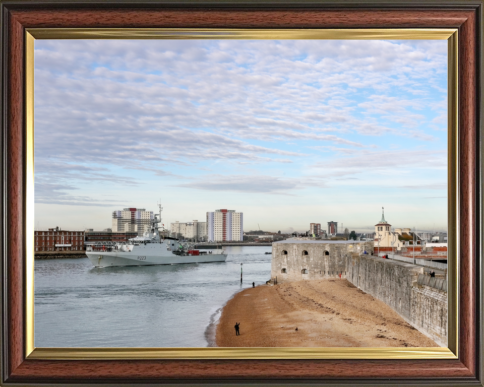 HMS Medway P223 River Class Patrol Vessel January 2020 Leaving Portsmouth Photo Print - Posters, Prints, & Visual Artwork - by Hampshire Prints (image 9 of 9)