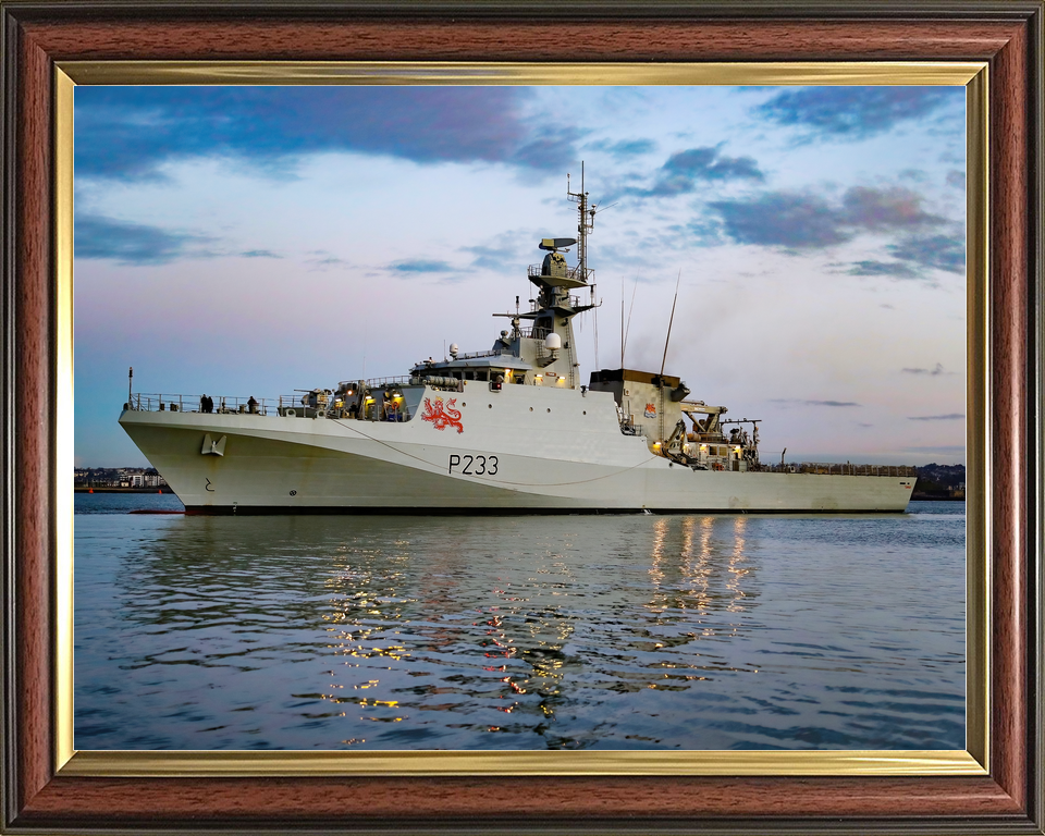 HMS Tamar P233 River Class Patrol Vessel January 2021 Port Beam Photo Print - Posters, Prints, & Visual Artwork - by Hampshire Prints (image 9 of 9)