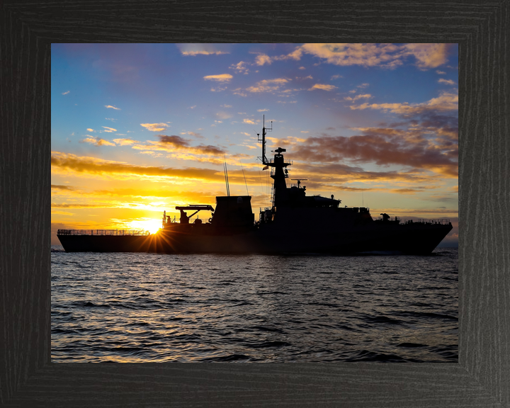 HMS Tamar P233 River Class Patrol Vessel January 2021 Silhouette Sunset Photo Print - Posters, Prints, & Visual Artwork - by Hampshire Prints (image 3 of 9)