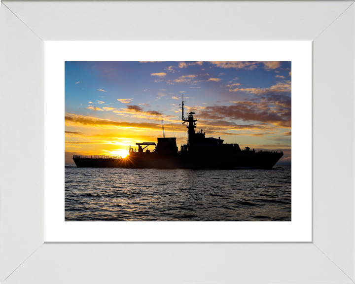 HMS Tamar P233 River Class Patrol Vessel January 2021 Silhouette Sunset Photo Print - Posters, Prints, & Visual Artwork - by Hampshire Prints (image 4 of 9)