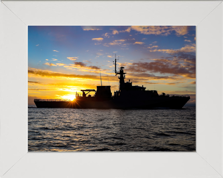 HMS Tamar P233 River Class Patrol Vessel January 2021 Silhouette Sunset Photo Print - Posters, Prints, & Visual Artwork - by Hampshire Prints (image 5 of 9)