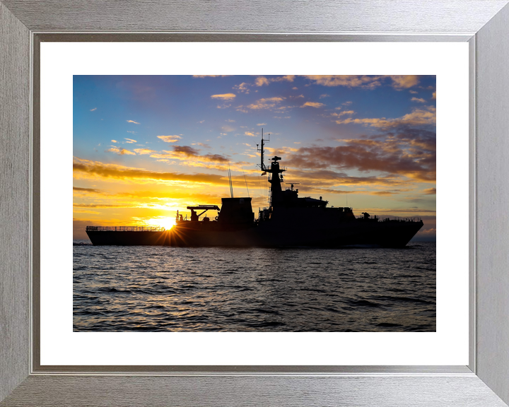 HMS Tamar P233 River Class Patrol Vessel January 2021 Silhouette Sunset Photo Print - Posters, Prints, & Visual Artwork - by Hampshire Prints (image 6 of 9)