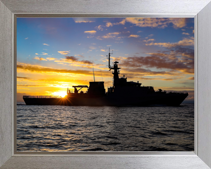 HMS Tamar P233 River Class Patrol Vessel January 2021 Silhouette Sunset Photo Print - Posters, Prints, & Visual Artwork - by Hampshire Prints (image 7 of 9)