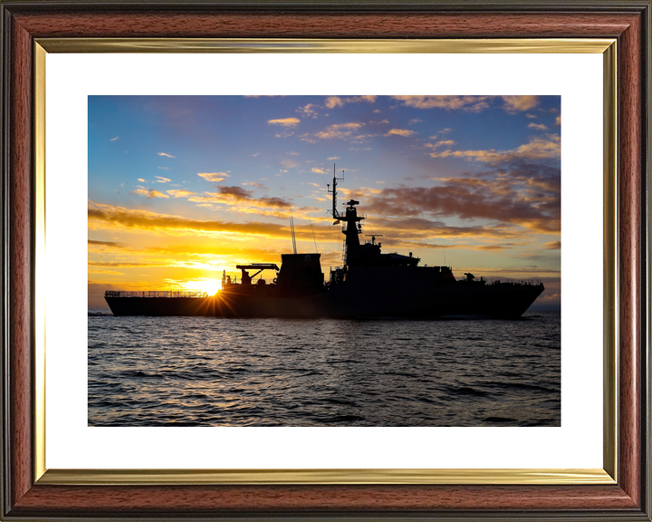 HMS Tamar P233 River Class Patrol Vessel January 2021 Silhouette Sunset Photo Print - Posters, Prints, & Visual Artwork - by Hampshire Prints (image 8 of 9)