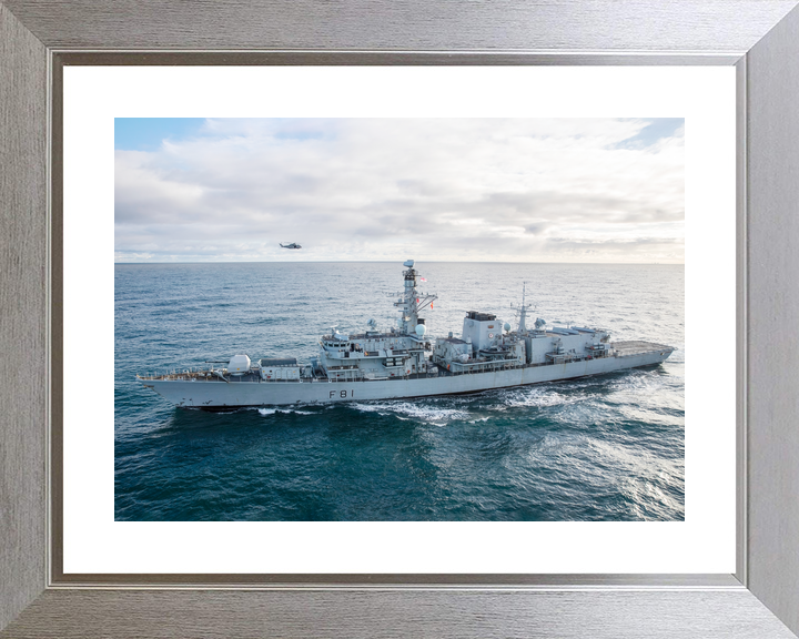 HMS Sutherland F81 Type 23 Frigate February 2020 Port Beam View