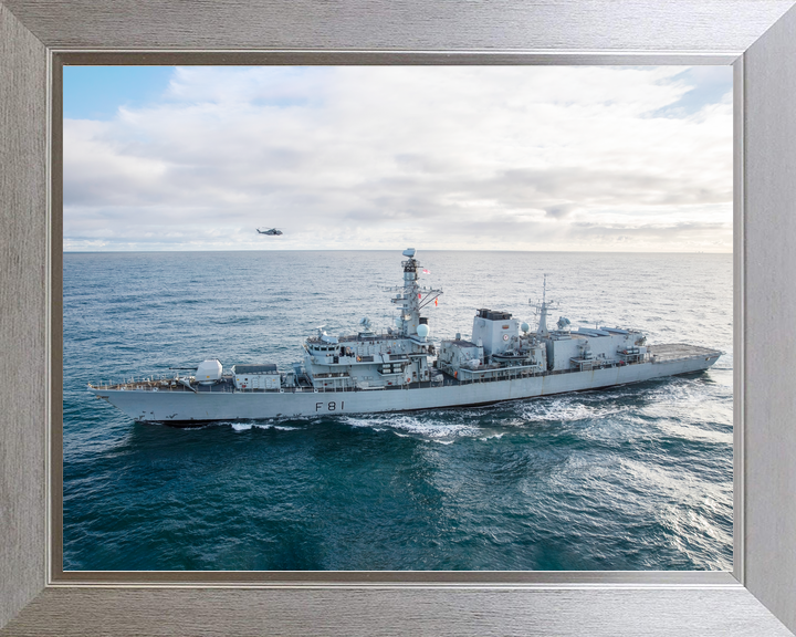 HMS Sutherland F81 Type 23 Frigate February 2020 Port Beam View