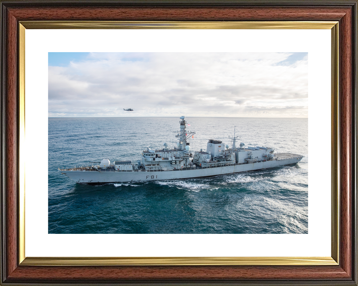 HMS Sutherland F81 Type 23 Frigate February 2020 Port Beam View