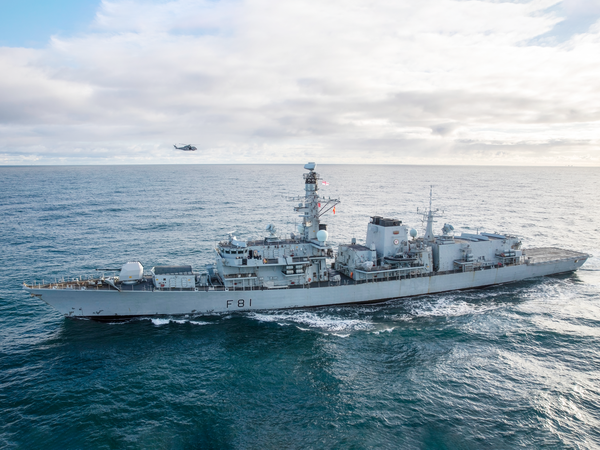 HMS Sutherland F81 Type 23 Frigate February 2020 Port Beam View