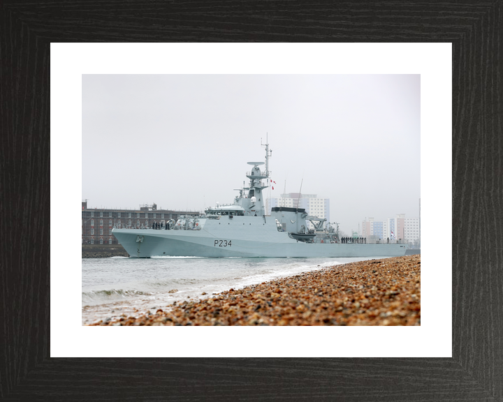 HMS Spey P234 River Class Patrol Vessel February 2021 Leaving Portsmouth Photo Print - Posters, Prints, & Visual Artwork - by Hampshire Prints (image 2 of 9)