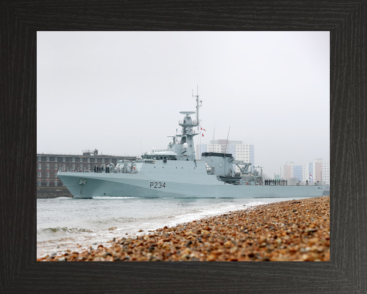 HMS Spey P234 River Class Patrol Vessel February 2021 Leaving Portsmouth Photo Print - Posters, Prints, & Visual Artwork - by Hampshire Prints (image 3 of 9)
