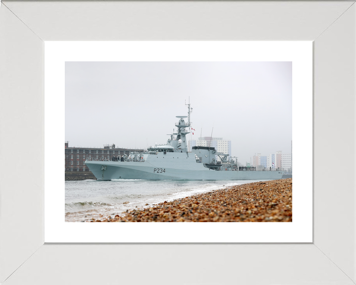 HMS Spey P234 River Class Patrol Vessel February 2021 Leaving Portsmouth Photo Print - Posters, Prints, & Visual Artwork - by Hampshire Prints (image 4 of 9)