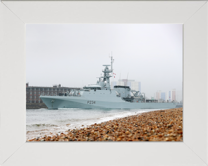 HMS Spey P234 River Class Patrol Vessel February 2021 Leaving Portsmouth Photo Print - Posters, Prints, & Visual Artwork - by Hampshire Prints (image 5 of 9)