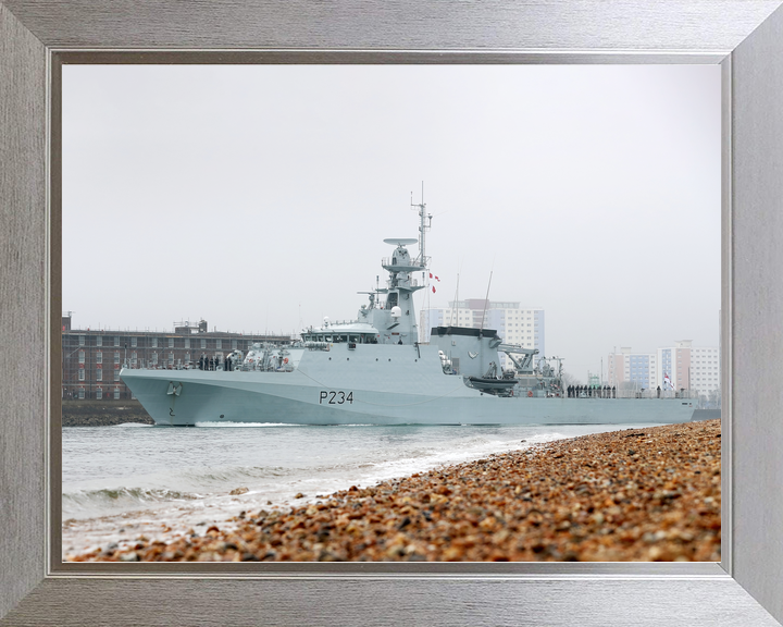 HMS Spey P234 River Class Patrol Vessel February 2021 Leaving Portsmouth Photo Print - Posters, Prints, & Visual Artwork - by Hampshire Prints (image 7 of 9)