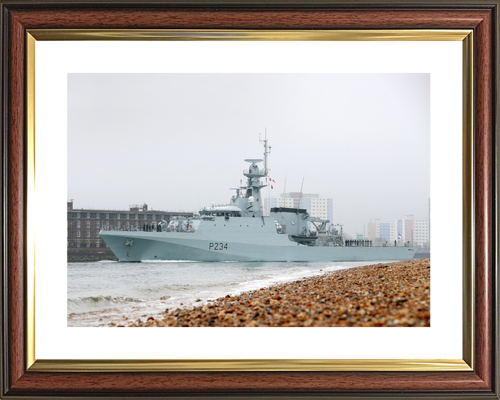 HMS Spey P234 River Class Patrol Vessel February 2021 Leaving Portsmouth Photo Print - Posters, Prints, & Visual Artwork - by Hampshire Prints (image 8 of 9)