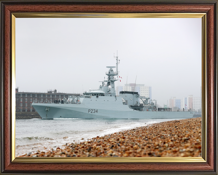 HMS Spey P234 River Class Patrol Vessel February 2021 Leaving Portsmouth Photo Print - Posters, Prints, & Visual Artwork - by Hampshire Prints (image 9 of 9)