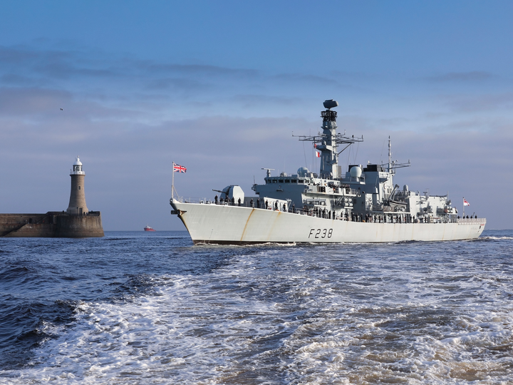 HMS Northumberland F238 Type 23 Frigate January 2000 Photo Print - Posters, Prints, & Visual Artwork - by Hampshire Prints (image 1 of 9)