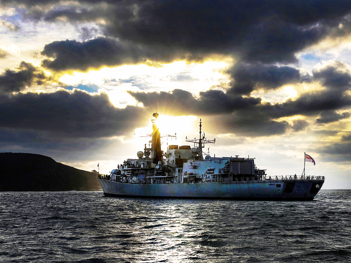 HMS Monmouth F235 Type 23 Frigate December 2018 Photo Print - Posters, Prints, & Visual Artwork - by Hampshire Prints (image 1 of 9)