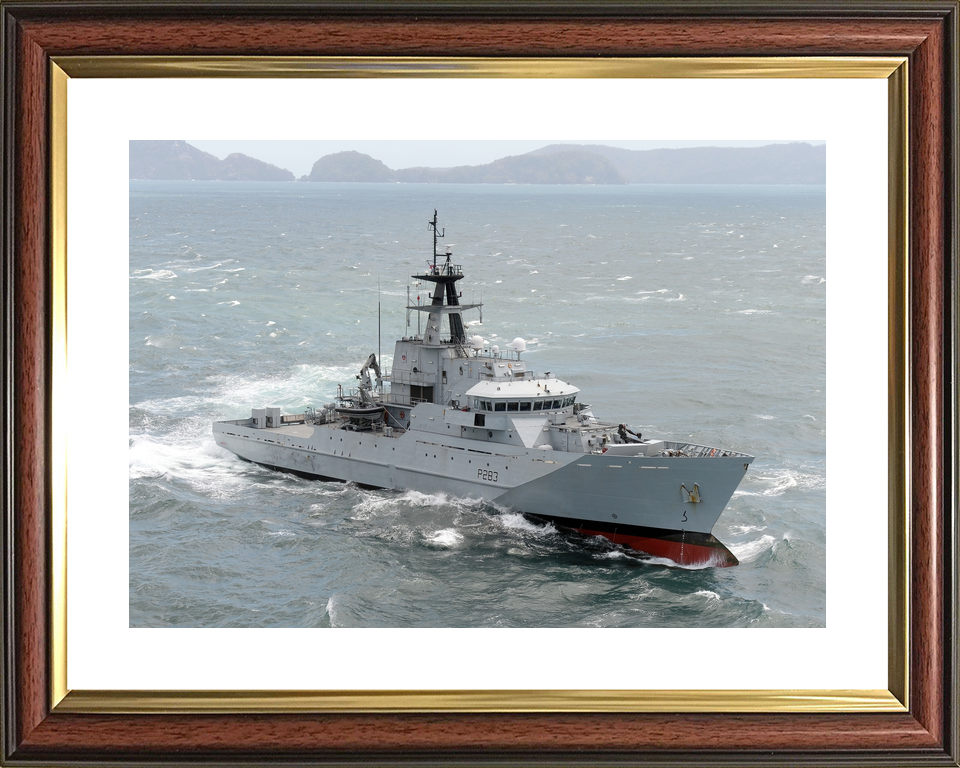 HMS Mersey P283 River Class Patrol Vessel March 2016 Starboard Bow View Photo Print - Posters, Prints, & Visual Artwork - by Hampshire Prints (image 8 of 9)