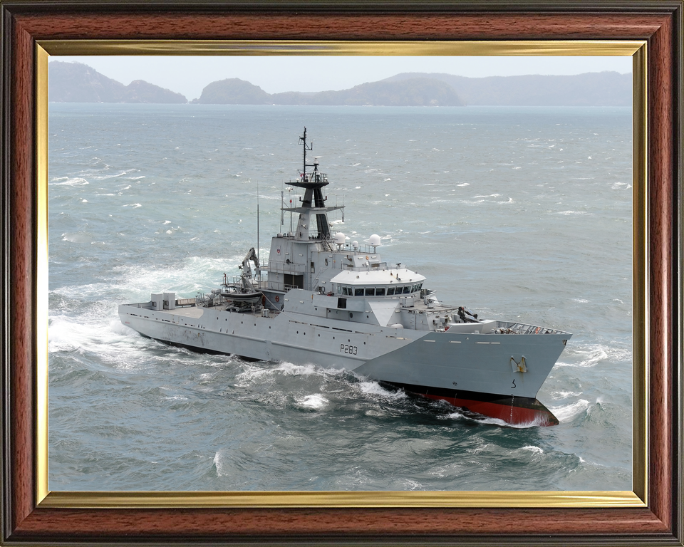 HMS Mersey P283 River Class Patrol Vessel March 2016 Starboard Bow View Photo Print - Posters, Prints, & Visual Artwork - by Hampshire Prints (image 9 of 9)