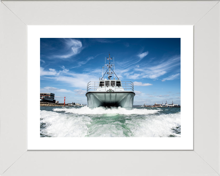 HMS Magpie H130 Coastal Survey Vessel March 2019 Bow View Photo Print - Posters, Prints, & Visual Artwork - by Hampshire Prints (image 4 of 9)