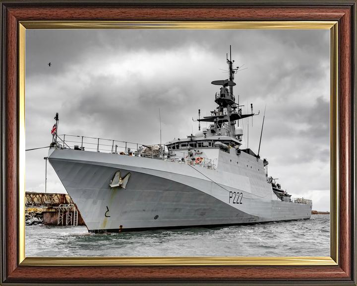 HMS Forth (P222) Royal Navy River Class Patrol Ship Low Port Side View Photo Print Wall Art Decor - Posters, Prints, & Visual Artwork - by Hampshire Prints (image 9 of 9)
