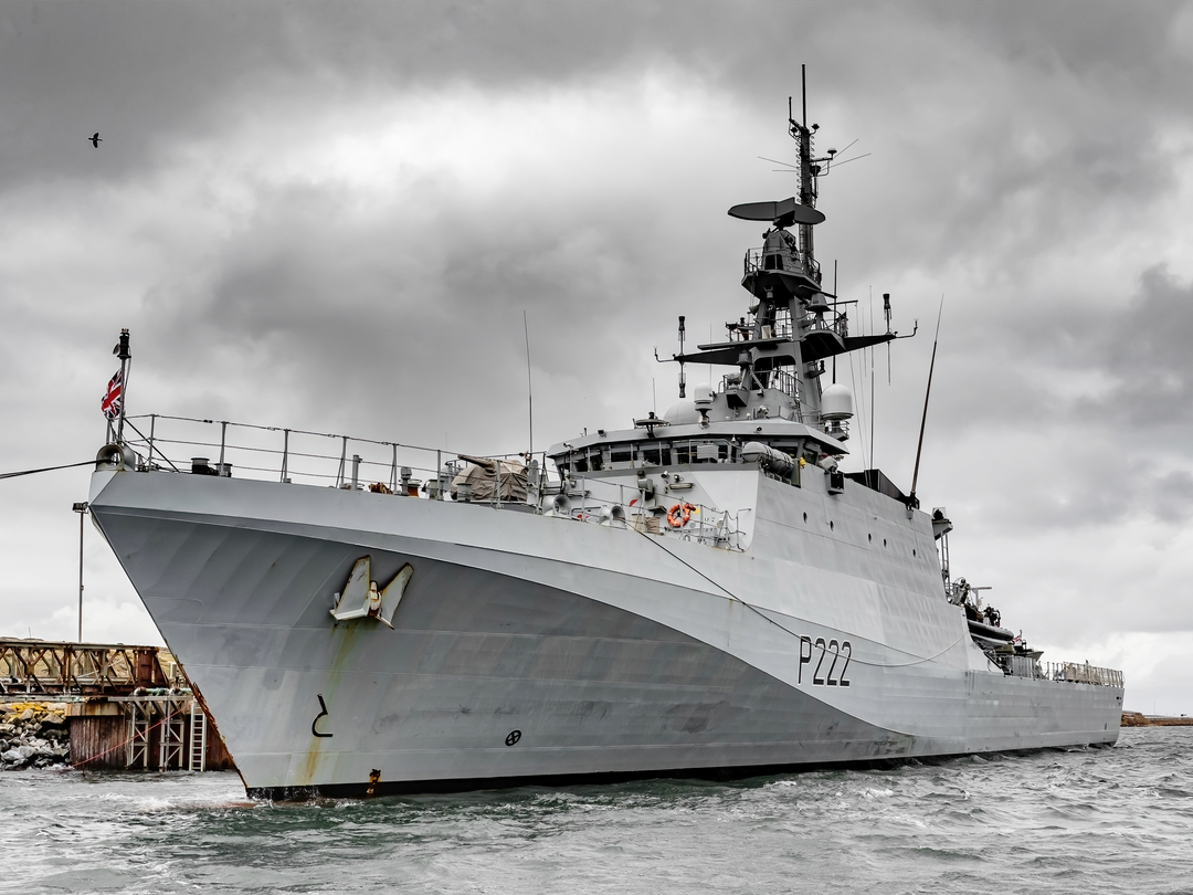 HMS Forth (P222) Royal Navy River Class Patrol Ship Low Port Side View Photo Print Wall Art Decor - Posters, Prints, & Visual Artwork - by Hampshire Prints (image 1 of 9)