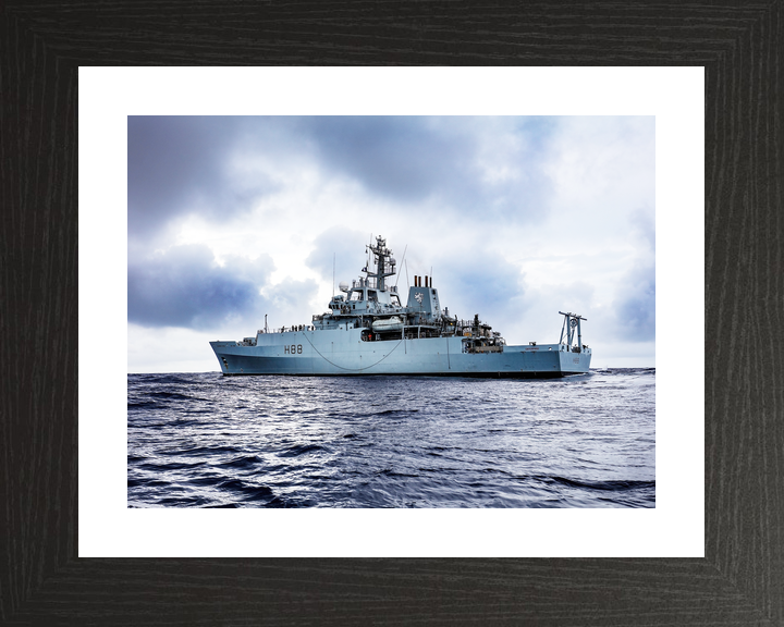 HMS Enterprise (H88) Royal Navy Hydrographic Survey Vessel Low Port Side View Photo Print Wall Art Decor - Posters, Prints, & Visual Artwork - by Hampshire Prints (image 2 of 9)