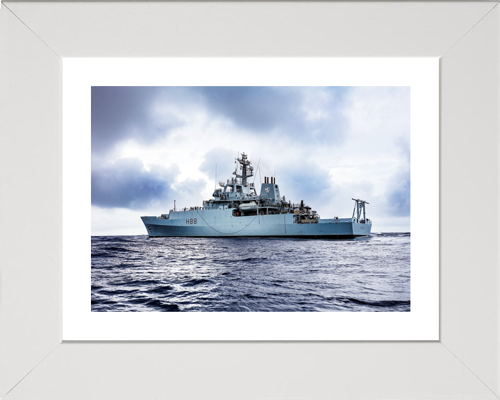 HMS Enterprise (H88) Royal Navy Hydrographic Survey Vessel Low Port Side View Photo Print Wall Art Decor - Posters, Prints, & Visual Artwork - by Hampshire Prints (image 4 of 9)