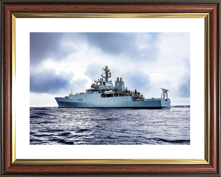 HMS Enterprise (H88) Royal Navy Hydrographic Survey Vessel Low Port Side View Photo Print Wall Art Decor - Posters, Prints, & Visual Artwork - by Hampshire Prints (image 8 of 9)