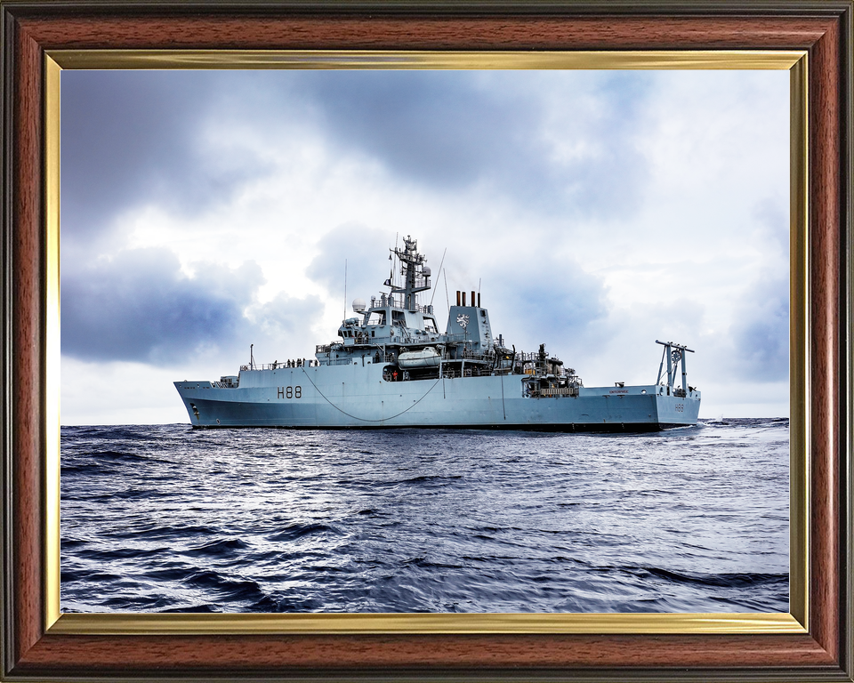 HMS Enterprise (H88) Royal Navy Hydrographic Survey Vessel Low Port Side View Photo Print Wall Art Decor - Posters, Prints, & Visual Artwork - by Hampshire Prints (image 9 of 9)