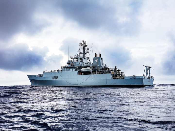 HMS Enterprise (H88) Royal Navy Hydrographic Survey Vessel Low Port Side View Photo Print Wall Art Decor - Posters, Prints, & Visual Artwork - by Hampshire Prints (image 1 of 9)
