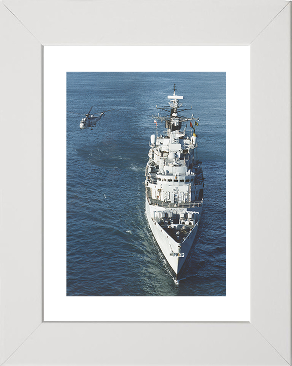 HMS Coventry (F98) Royal Navy Type 22 Frigate With Helicopter Photo Print Wall Art Decor Posters, Prints, & Visual Artwork Hampshire Prints 10 x 8 White Frame Yes