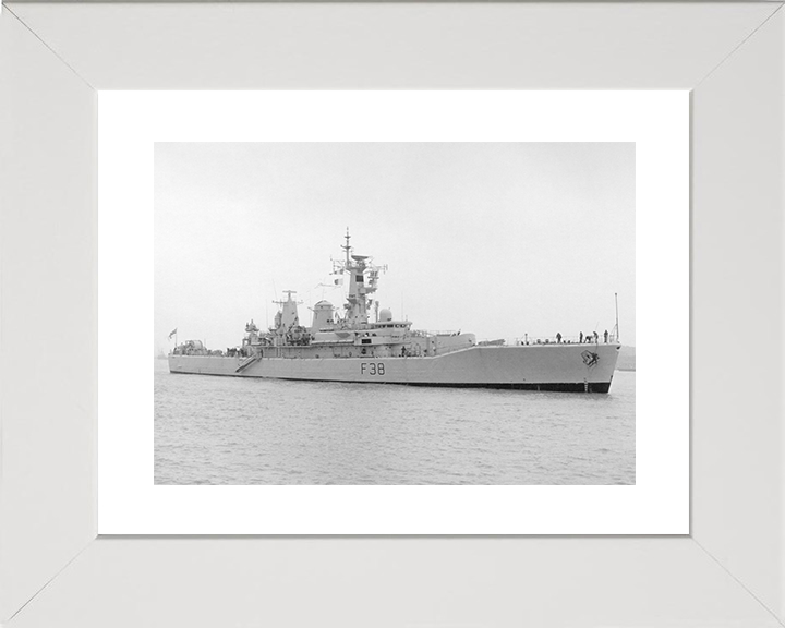 HMS Arethusa (F38) Royal Navy Leander Class Frigate Starboard View Photo Print Wall Art Naval Decor Posters, Prints, & Visual Artwork Hampshire Prints 10 x 8 White Frame Yes