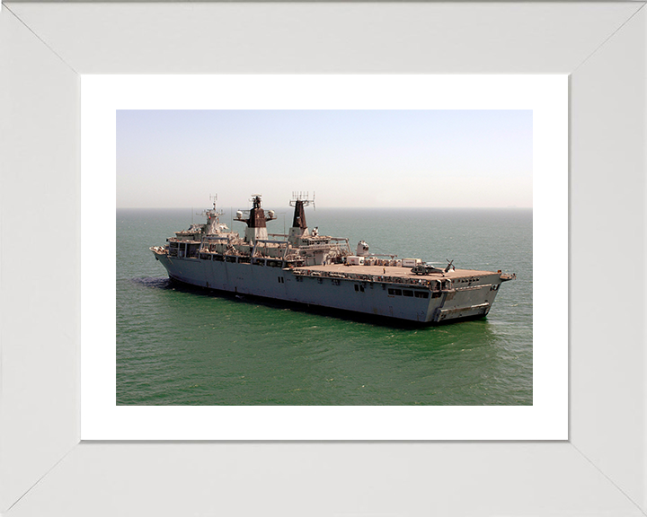 HMS Bulwark (L15) Photo Print - Persian Gulf 2006 - Royal Navy Albion Class Amphibious Ship Hampshire Prints 10 x 8 White Frame Yes