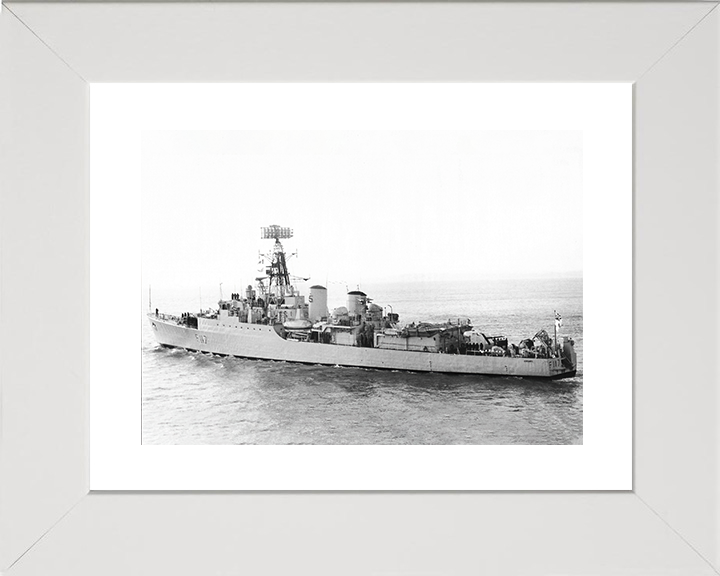 HMS Ashanti (F117) Royal Navy Tribal Class Frigate Port Side View Photo Print Wall Art Decor Posters, Prints, & Visual Artwork Hampshire Prints 10 x 8 White Frame Yes