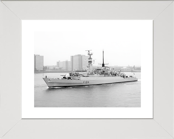 HMS Ardent (F184) Royal Navy Type 21 Frigate Leaving Portsmouth Photo Print Wall Art Decor Posters, Prints, & Visual Artwork Hampshire Prints 10 x 8 White Frame Yes