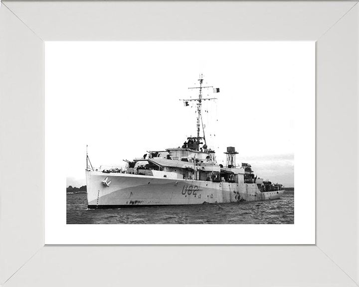 HMS Magpie (U82) Photo Print - at sea - Royal Navy Black Swan Class Sloop Posters, Prints, & Visual Artwork Hampshire Prints 10 x 8 White Frame Yes