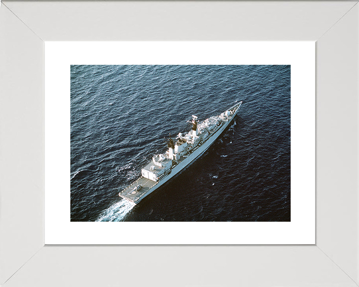 HMS Cumberland (F85) Royal Navy Type 22 Frigate At Sea 1991 Photo Print Wall Art Decor Posters, Prints, & Visual Artwork Hampshire Prints 10 x 8 White Frame Yes