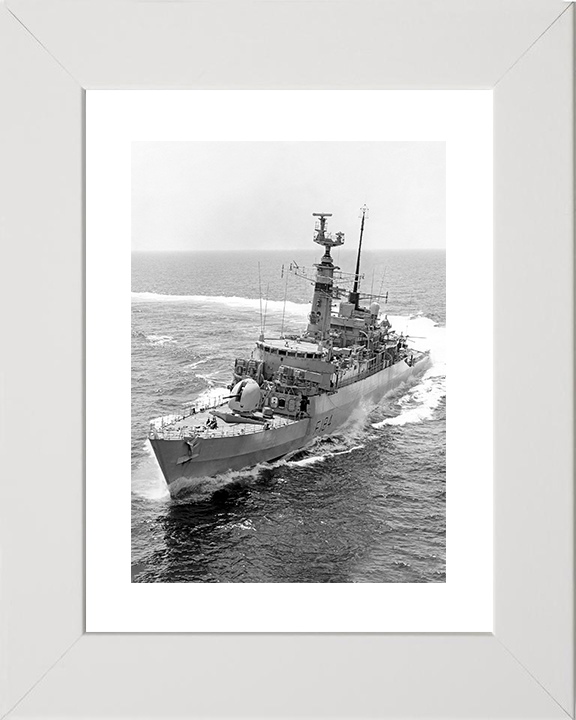 HMS Ardent (F184) Royal Navy Type 21 Frigate Hard Turn Portrait Photo Print Wall Art Naval Decor Posters, Prints, & Visual Artwork Hampshire Prints 10 x 8 White Frame Yes