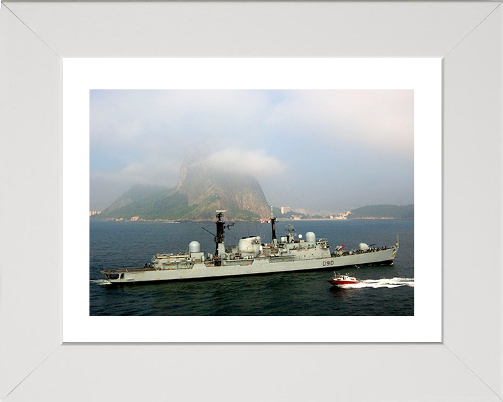 HMS Southampton (D90) Photo Print - Rio de Janeiro 2005 - Royal Navy Type 42 Destroyer Posters, Prints, & Visual Artwork Hampshire Prints 10 x 8 White Fram Yes