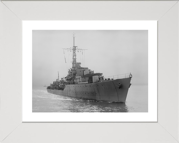 HMS Zealous (R39) Photo Print - River Mersey - Royal Navy Z Class Destroyer Hampshire Prints 10 x 8 White Frame Yes
