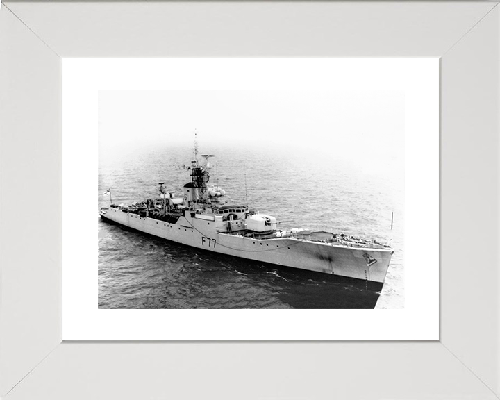 HMS Blackpool (F77) Royal Navy Whitby Class Frigate Starboard View Photo Print Wall Art Decor Posters, Prints, & Visual Artwork Hampshire Prints 10 x 8 White Frame Yes