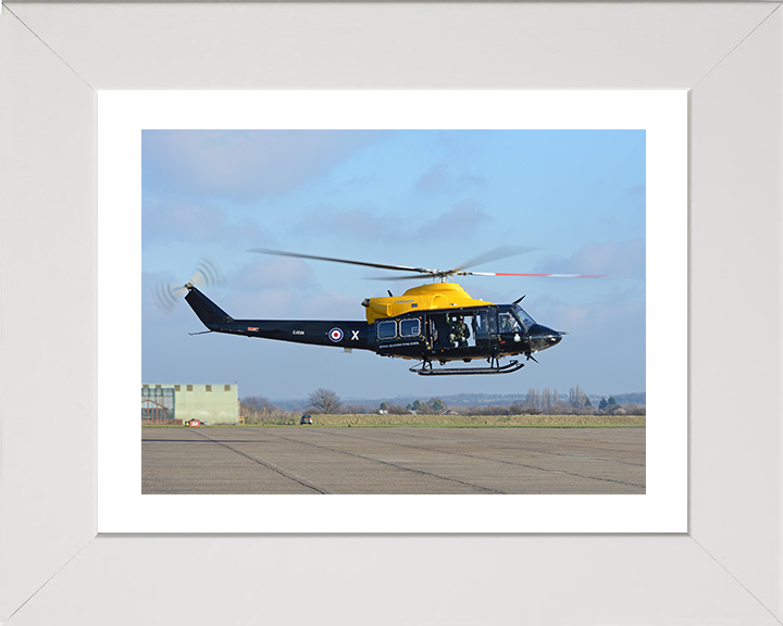RAF Bell Griffin HT1 Helicopter Duxford 2018 Photo Print - Royal Air Force Aircraft Posters, Prints, & Visual Artwork Hampshire Prints 10 x 8 White Frame Yes