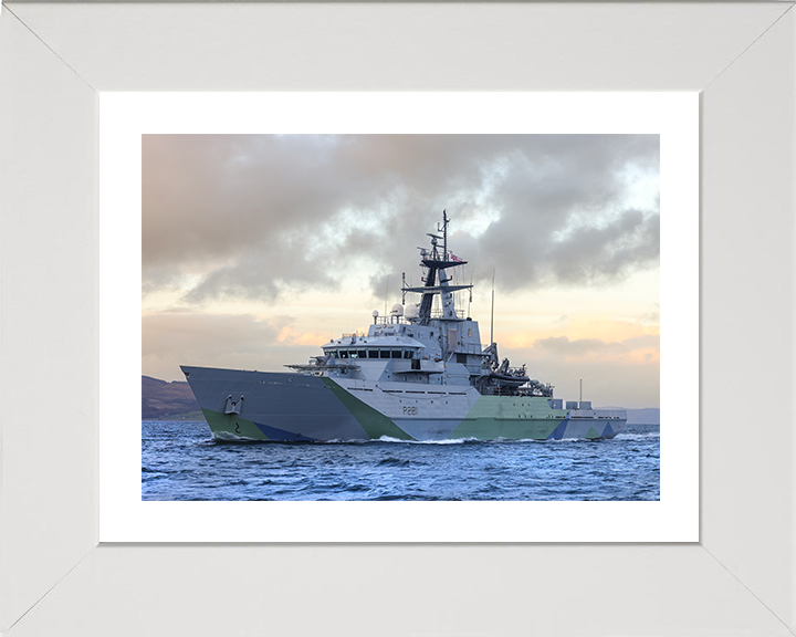 HMS Tyne (P281) Photo Print - At Sunset 2025 - Royal Navy River Class Patrol Vessel