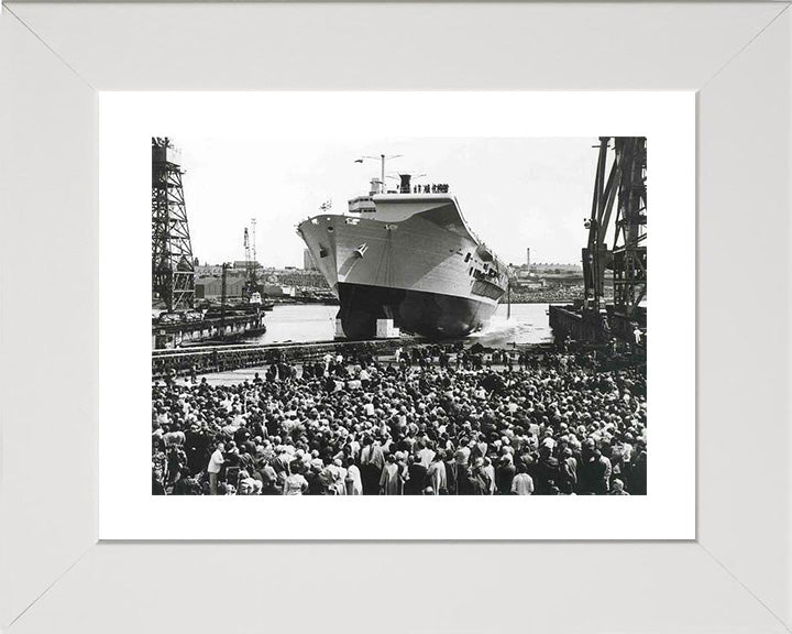 HMS Ark Royal R07 Royal Navy Invincible class aircraft carrier Launch Photo Print or Framed Print - Hampshire Prints