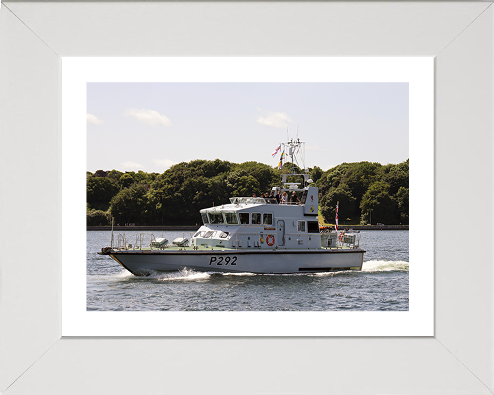 HMS Charger (P292) Photo Print - Entering Kiel Harbour 2022 - Royal Navy Archer Class Patrol Vessel Posters, Prints, & Visual Artwork Hampshire Prints 10 x 8 White Frame Yes