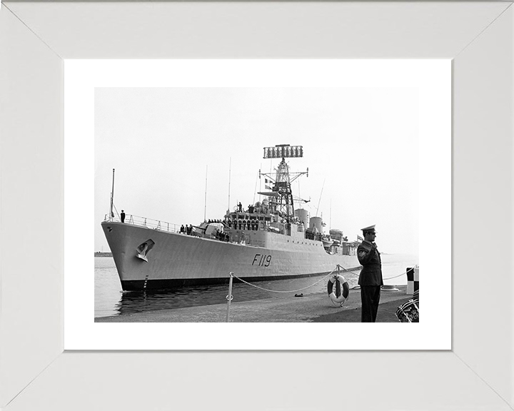 HMS Eskimo (F119) Photo Print - At Chatham 1976 - Royal Navy Tribal Class Frigate Posters, Prints, & Visual Artwork Hampshire Prints 10 x 8 White Frame Yes