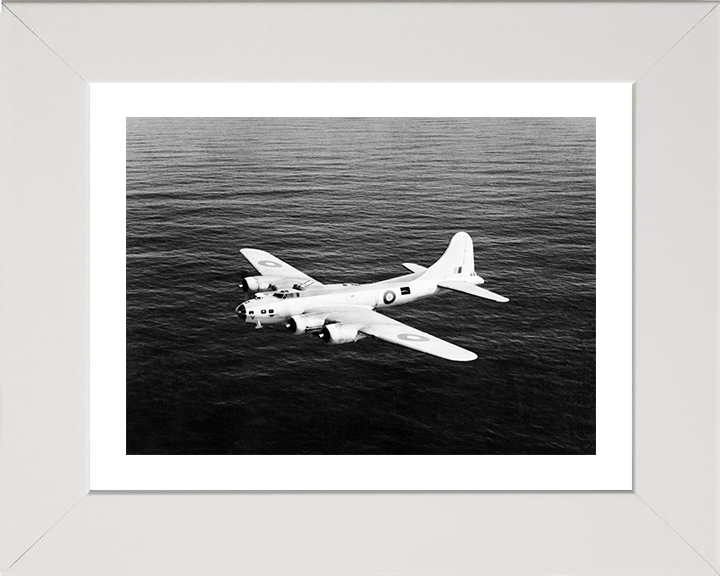 RAF Boeing Fortress Mk IIA in Flight Photo Print - Royal Air Force Aircraft Hampshire Prints 10 x 8 White Frame Yes