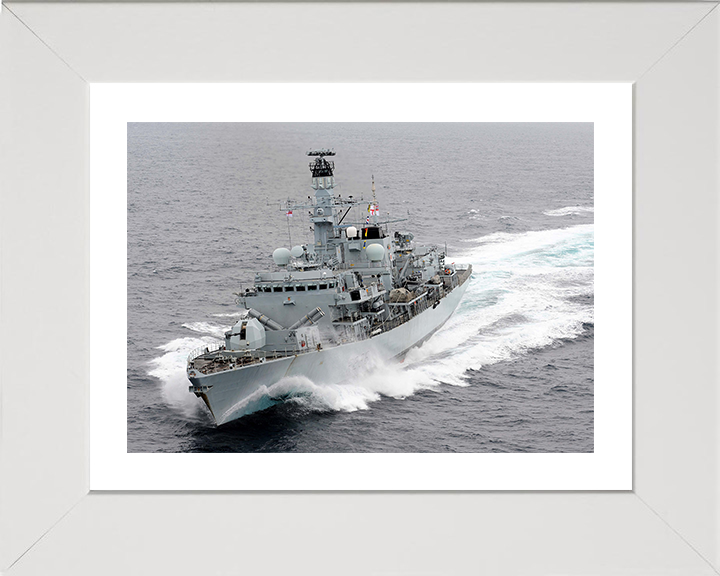 HMS Montrose (F236) Photo Print - At Sea 2012 - Royal Navy Type 23 Frigate Hampshire Prints 10 x 8 White Frame Yes
