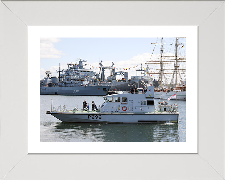 HMS Charger (P292) Photo Print - Kiel Harbour 2022 - Royal Navy Archer Class Patrol Vessel Posters, Prints, & Visual Artwork Hampshire Prints 10 x 8 White Frame Yes